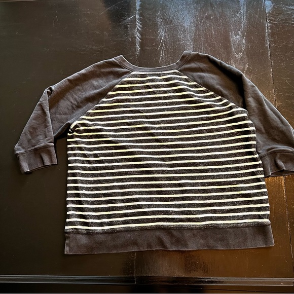 Ralph Lauren XXL 2X Black and White 3/4th length Sleeve Crewneck Sweater Zipper - Picture 6 of 8